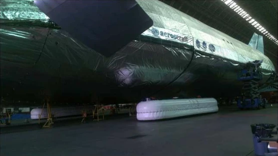 Aeroscraft prototype undergoes landing gear operational check