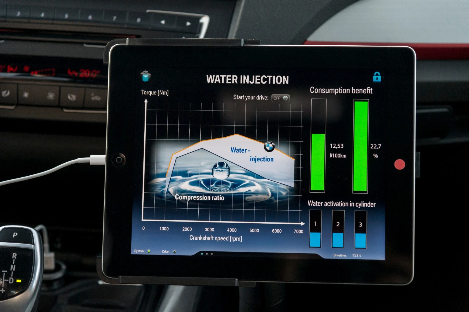 Water injection allows BMW to run a higher compression ratio