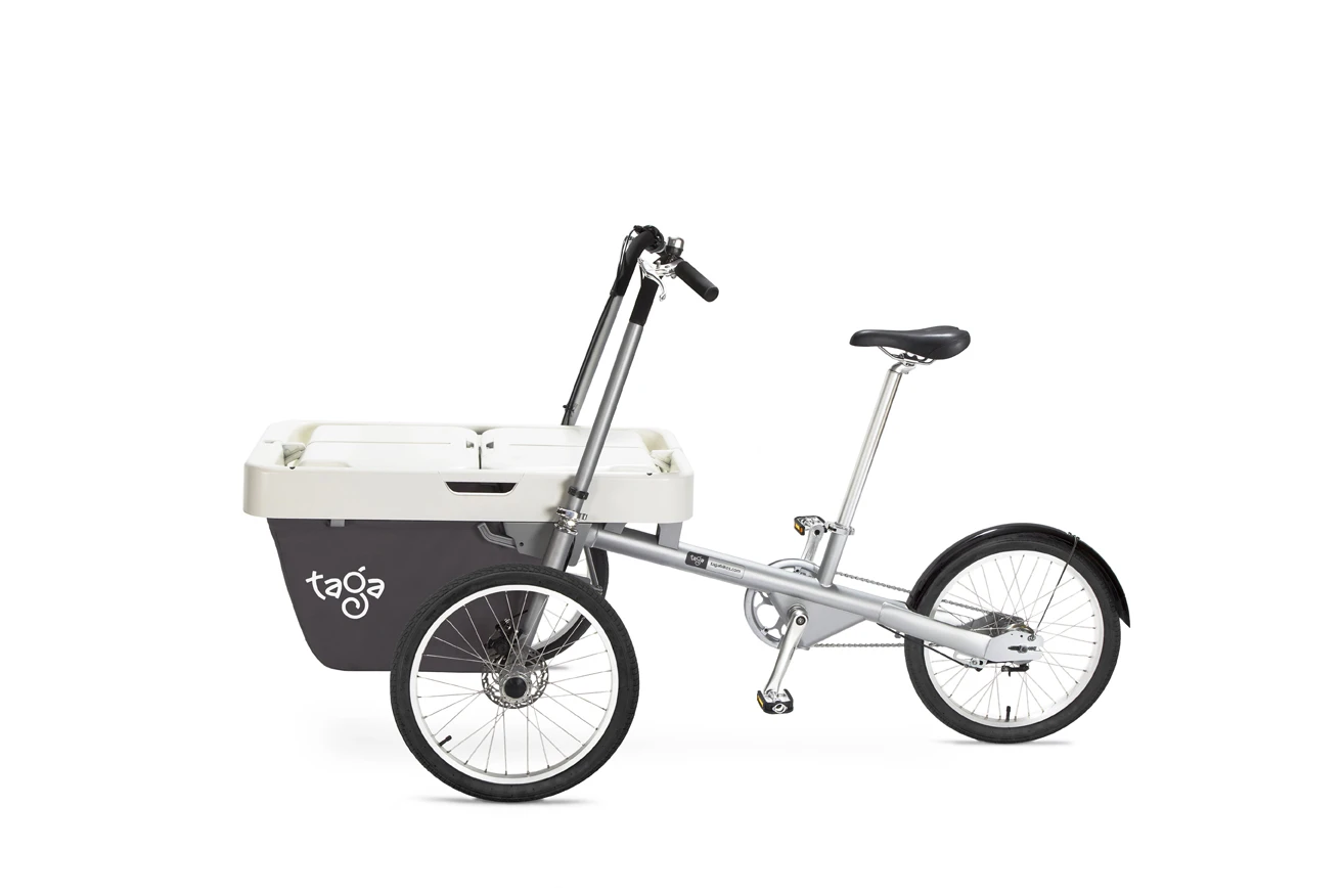 The Taga 2.0 features child seats are designed to fold down and transform into a lockable lid for the cargo compartment
