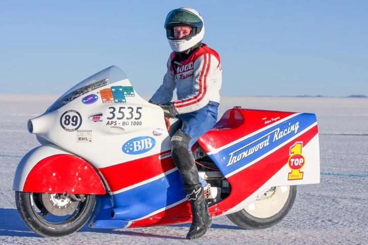 Ralph Hudson, aboard the 300 mph Turbocharged GSX-R1000 on which he had his final crash