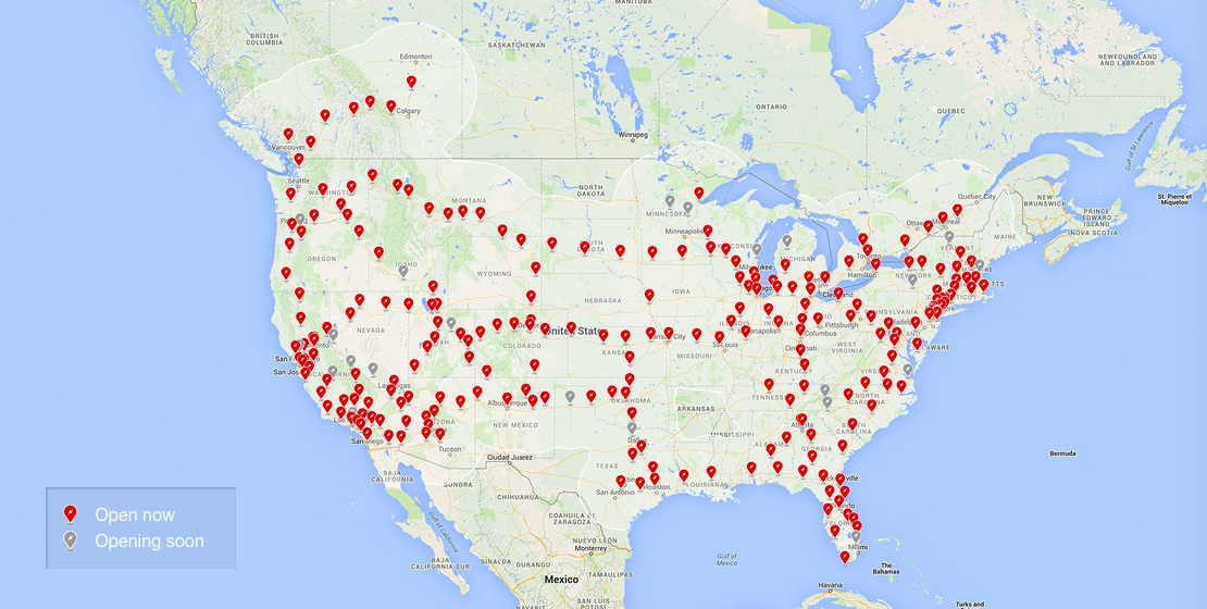 Tesla's Supercharger Network in the USA