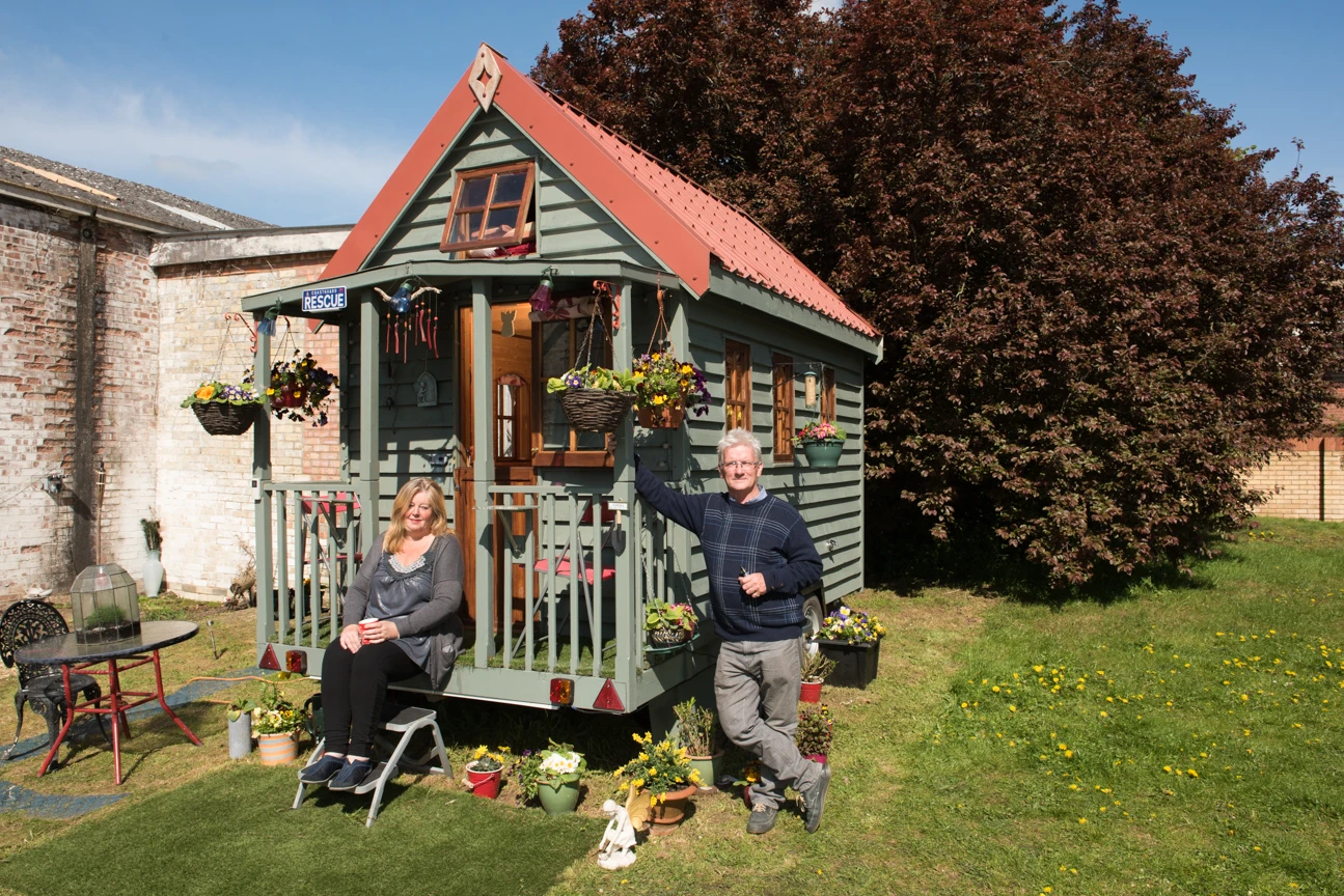 The Tiny House draws obvious inspiration from the USA tiny house movement and includes sleeping, dining, and seating facilitates
