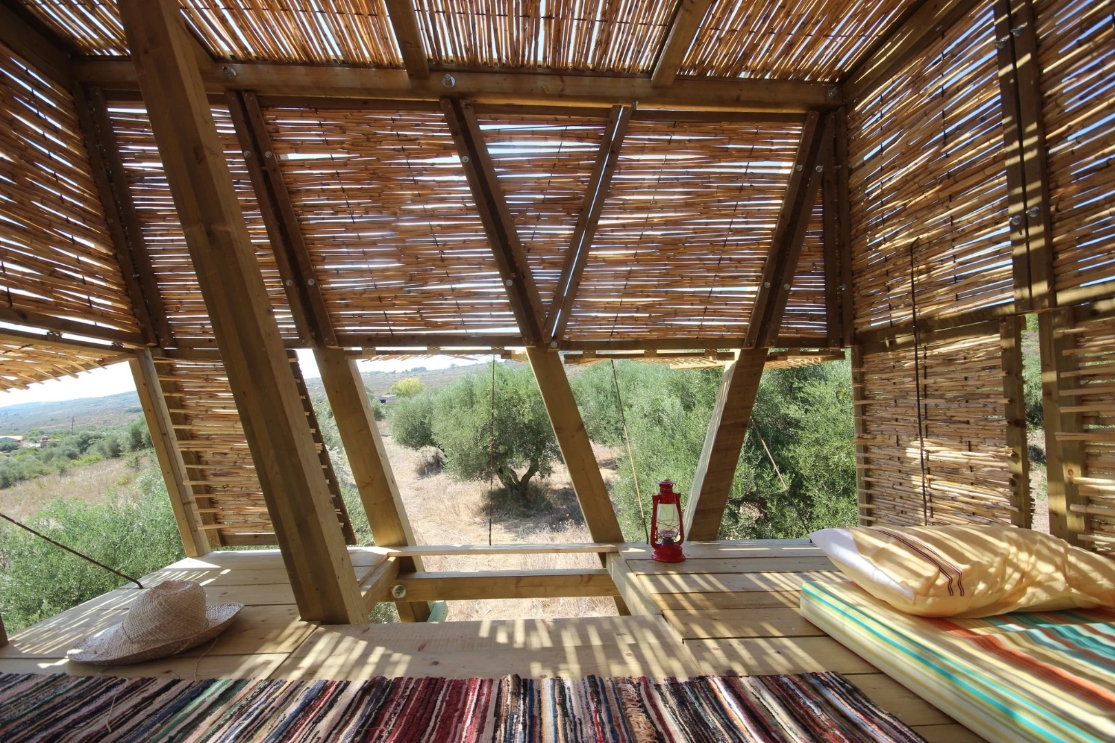 The Tragata's walls can be opened up so its occupants can enjoy the view
