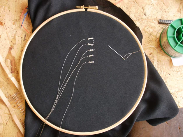 To create the GPS shoes, Wilcox teamed up with interactive arts and technology expert Becky Stewart and shoe maker Stamp Shoes