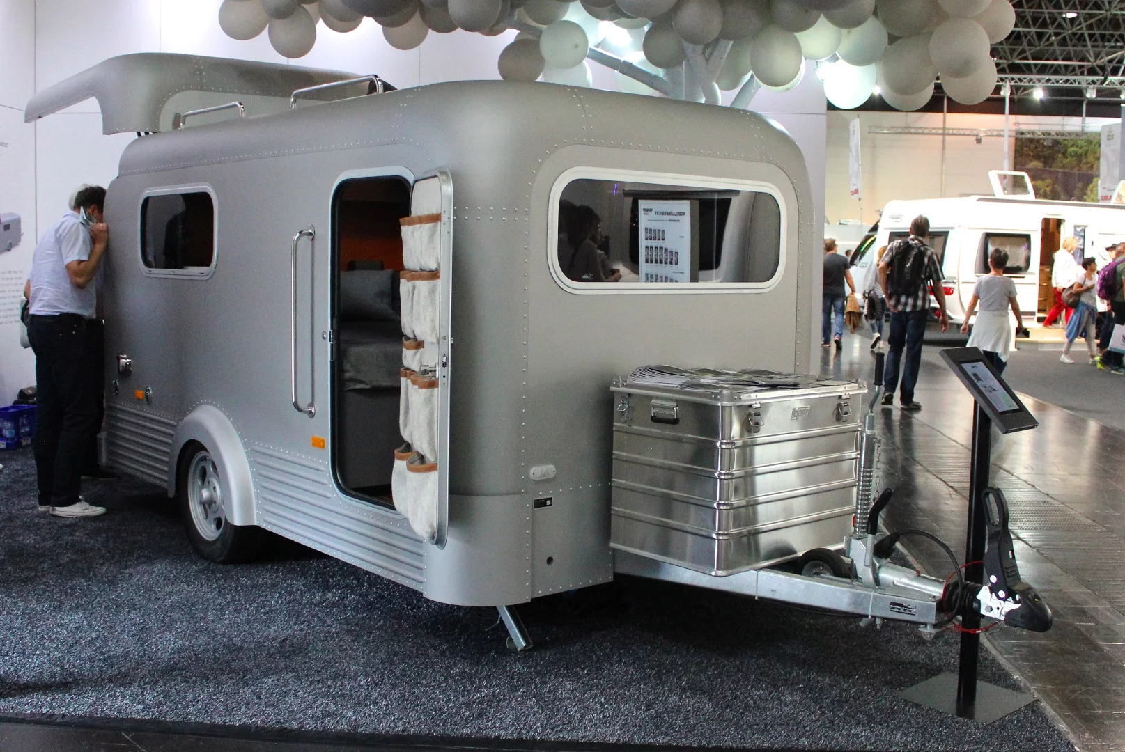 The Lume Traveler No. 1 is gorgeous, but at €46,500, it's also quite pricey for a trailer. There are plenty of full-blown camper vans (with engines) priced in that range around the floor of the show