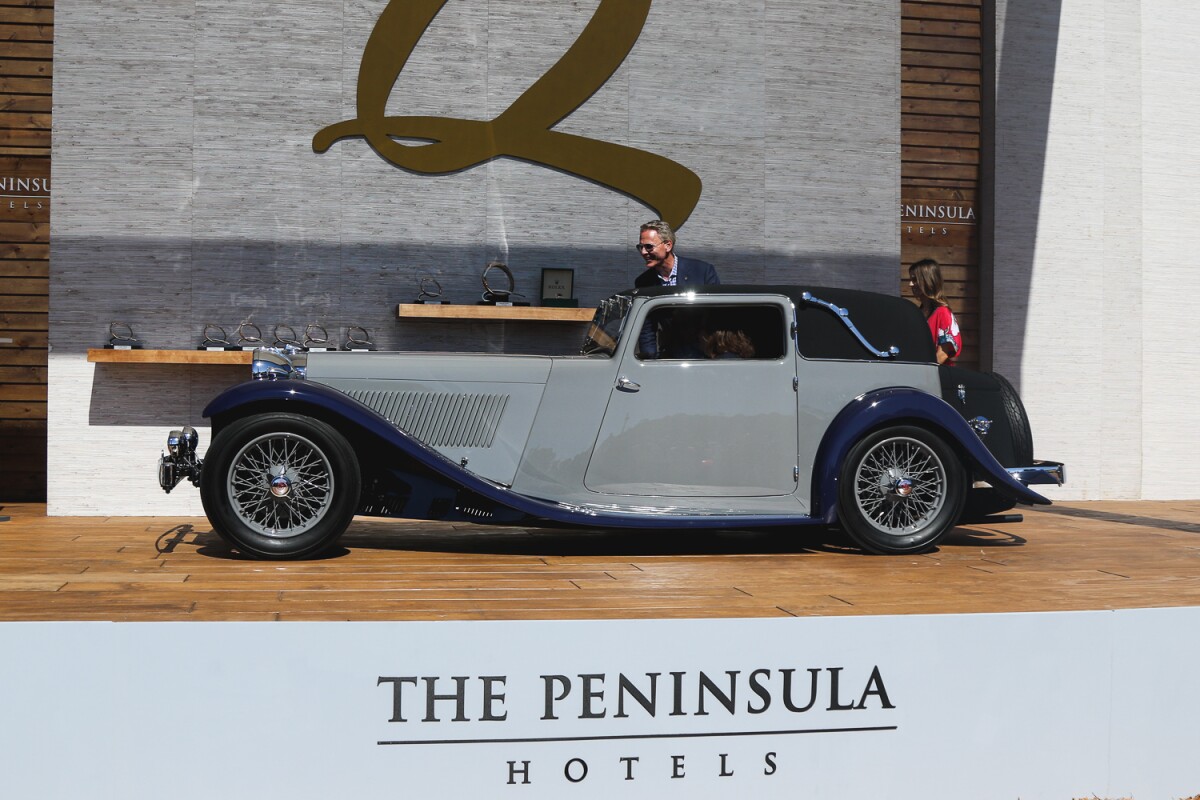 The winner of the Pre-War Sports & Racing Cars class was this 1935 SSC Jaguar SS1 Coupe owned by Eduardo Zavala & Michelle Harris of Florida