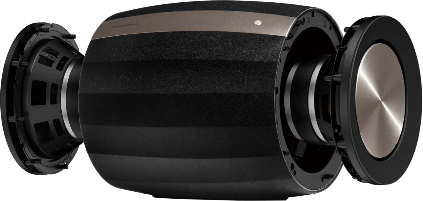The Formation Bass has a 6.5 inch long throw bass driver at each end of the chassis powered by a 250 W amplifier