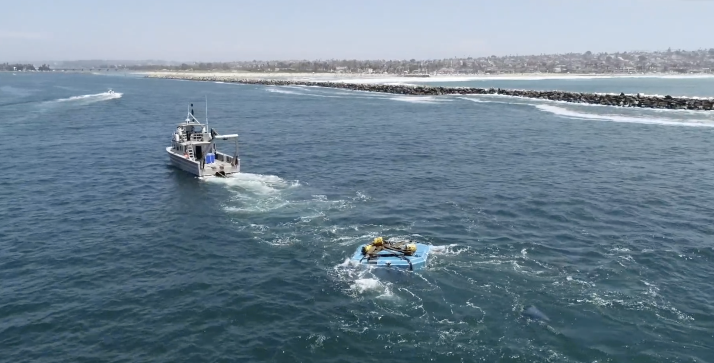 Towing the xWave generator back in from its test site