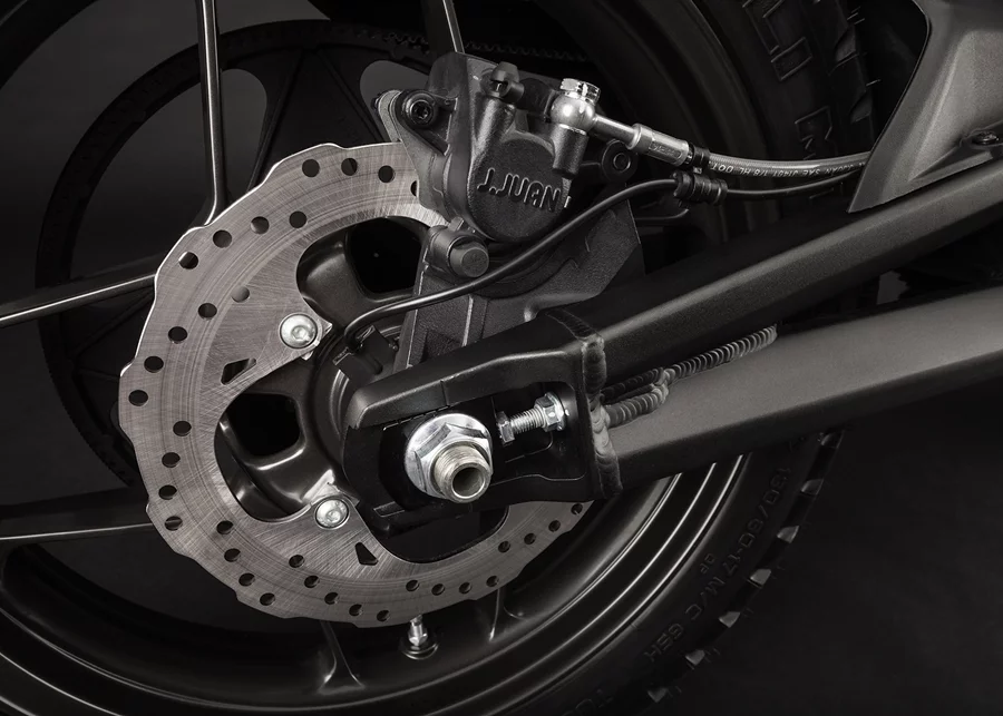 A view of the Zero DS rear brake