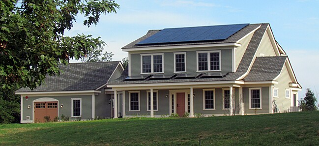 The 2,700 ft sq (252 sq m) two-story construction was developed to look like a regular home, but function as a laboratory for clean energy research