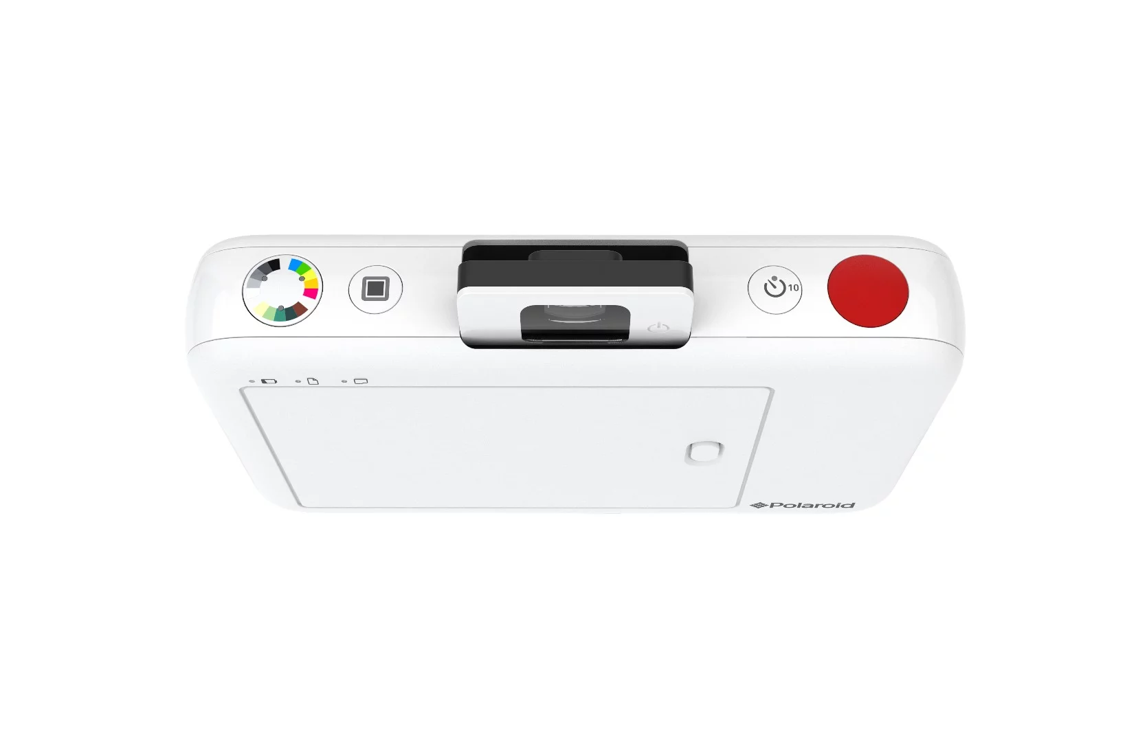 The Polaroid Snap instant digital camera features simple controls in a compact form