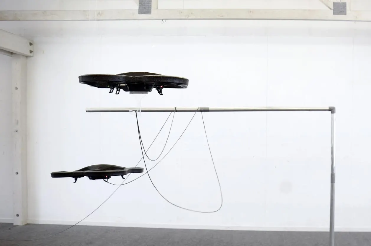 Researchers at ETH Zurich are investigating how drones could be used to build tensile structures (Photo: Professorship for Architecture and Digital Fabrication, ETH Zurich and Institute for Dynamic Systems and Control, ETH Zurich)
