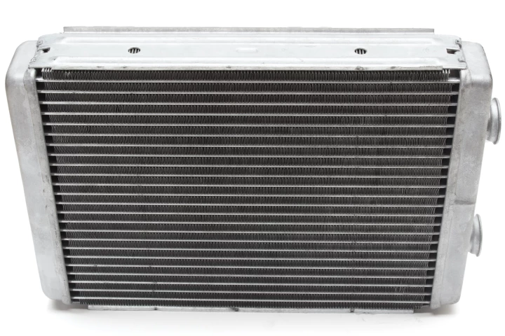 An automobile radiator, made of conventional metals