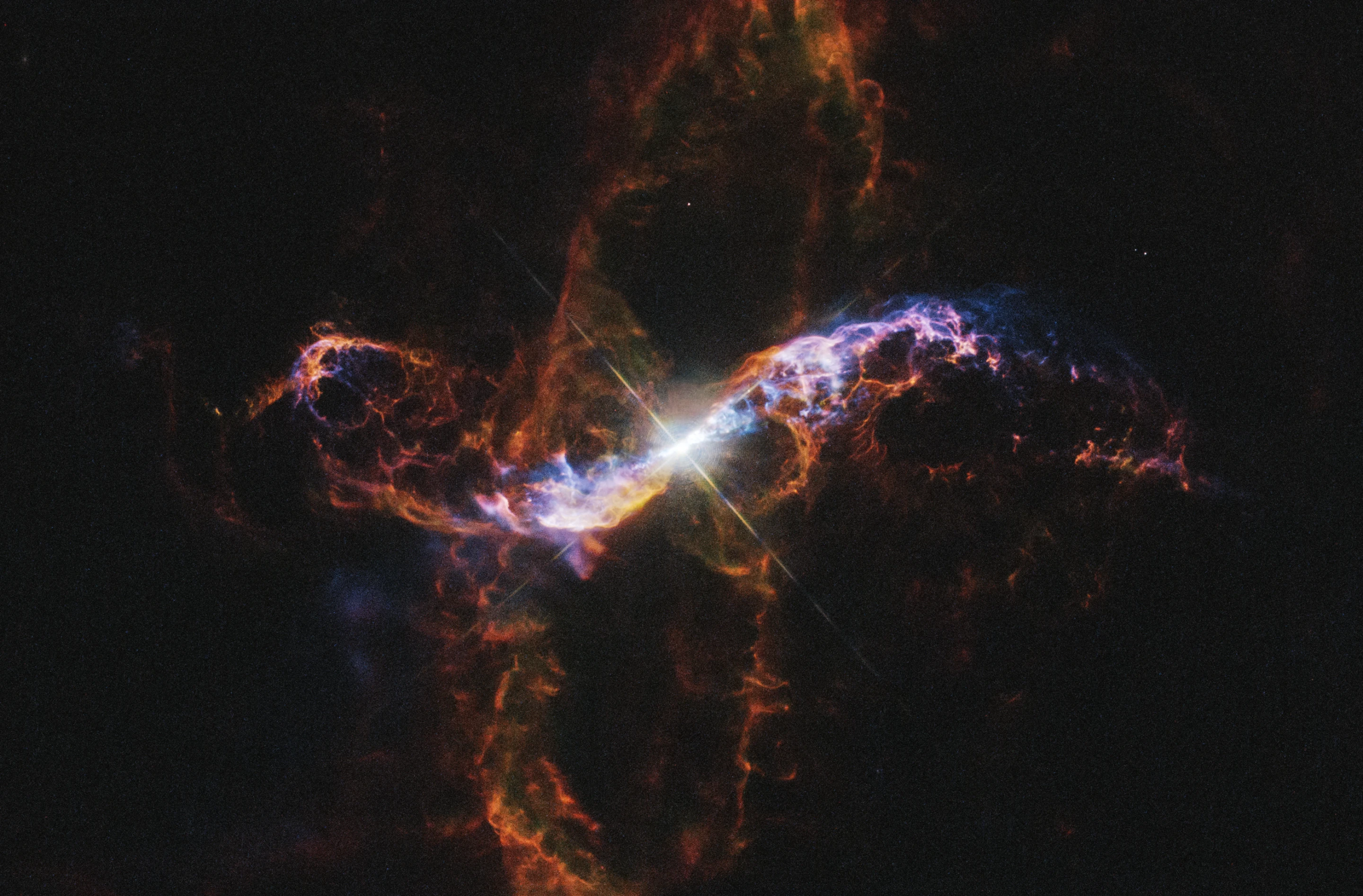 Symbiotic System R Aquarii, processed by citizen imager Judy Schmidt