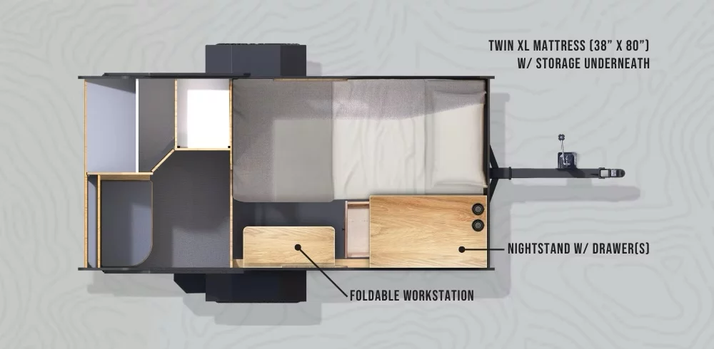 The all-new Crossover Solo adds some serious floor space by cutting the bed size down to twin XL and creating a fold-away frame system