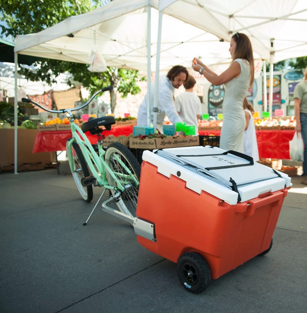 With its pneumatic tires and available bike hitch, the Rollr 60 is designed to be more portable than other coolers