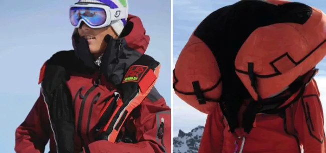 The harness provides impact protection and helps keep the airways clear