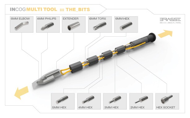 In addition to stock tools, you can add new bits on your own
