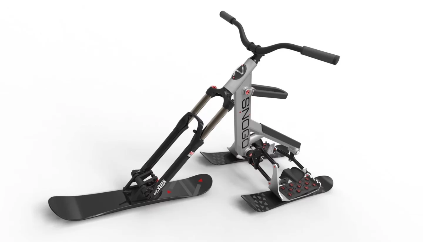 The Snogo features a suspension fork for smooth, rattle-free riding