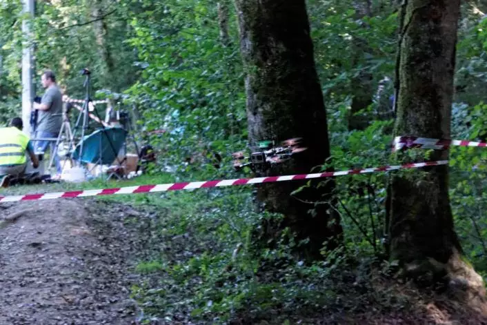 24 competitors raced their drones through the 150 m (492 ft) course