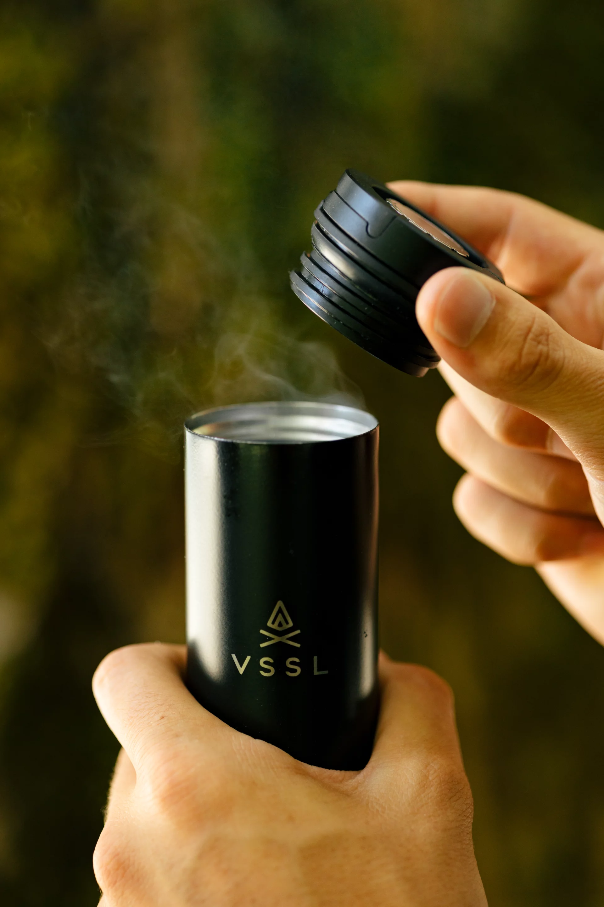 The VSSL flask's double-wall vacuum-insulated design works for hot or cold beverages