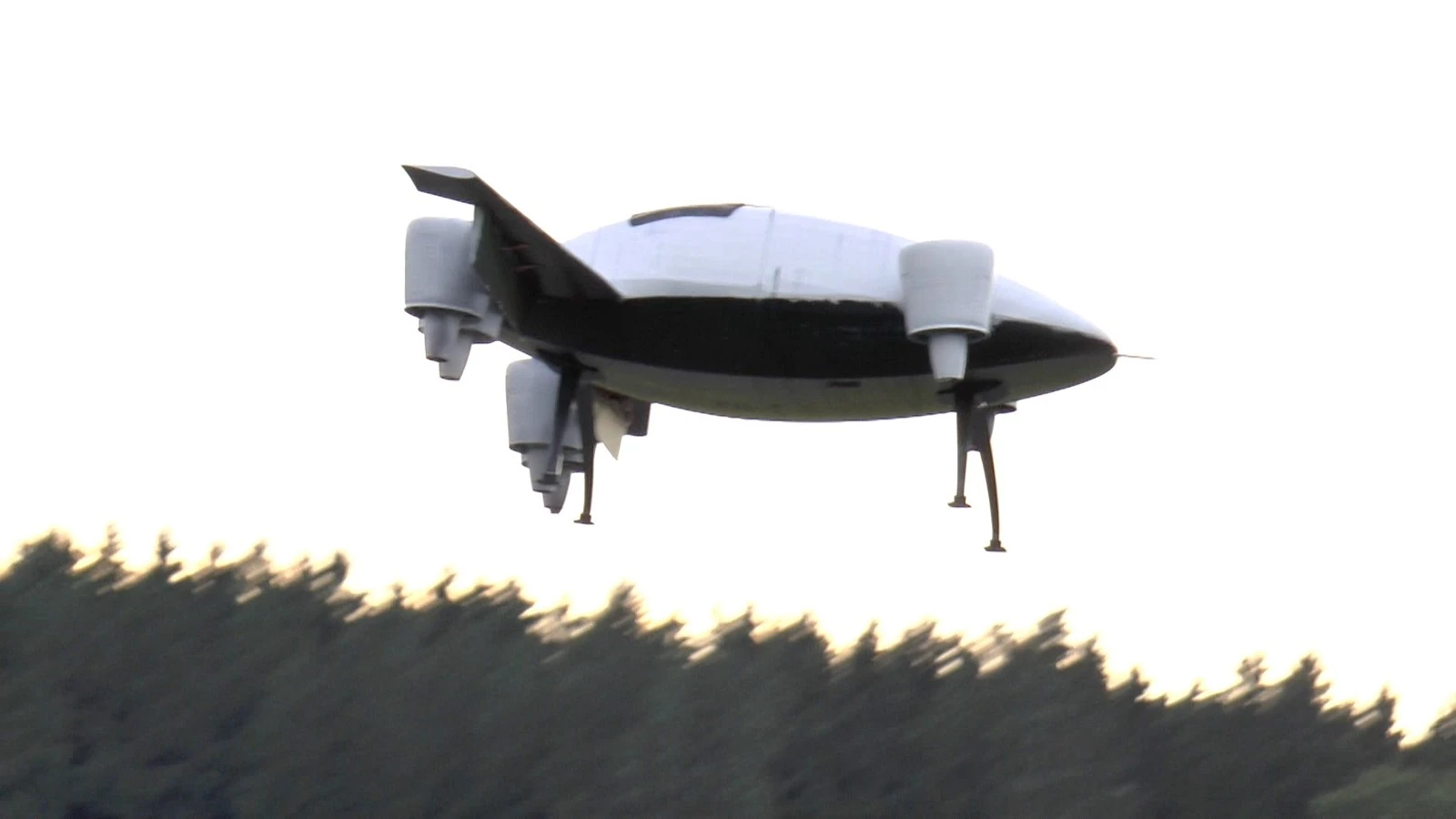 An early unmanned prototype being tested