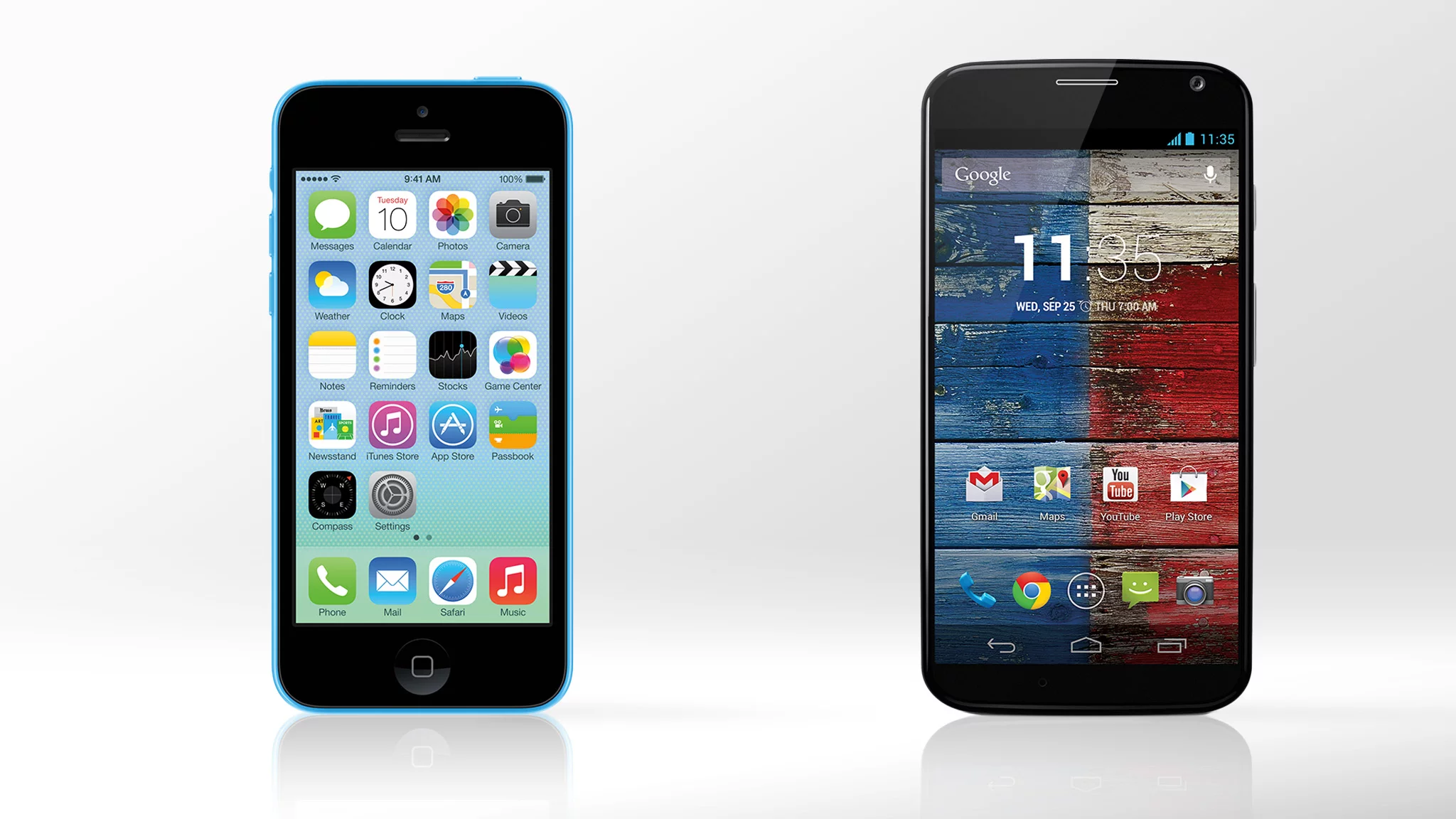 Gizmag compares the specs and features of Apple's iPhone 5c and Motorola's Moto X