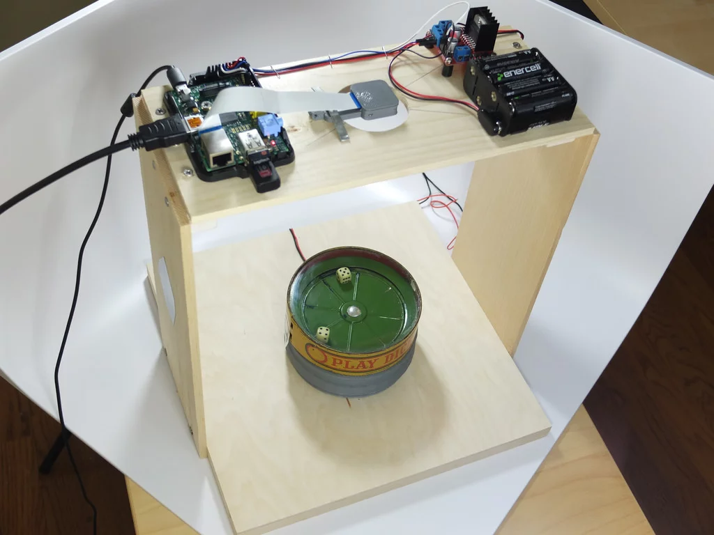 Users send a tweet to activate DiceBot, the dice are rolled and the score is sent back to the user via Twitter