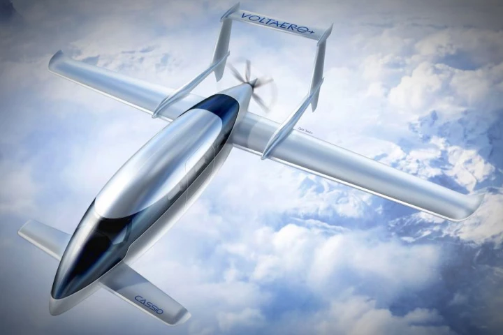 The VoltAero Cassio is designed to offer short-range full-electric flights and longer-range hops in hybrid mode