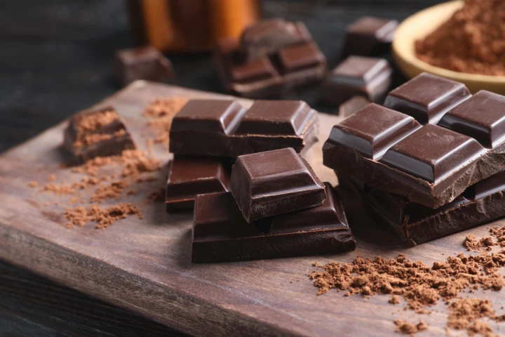 Most traditional chocolate (pictured) is about 50% sugar by weight