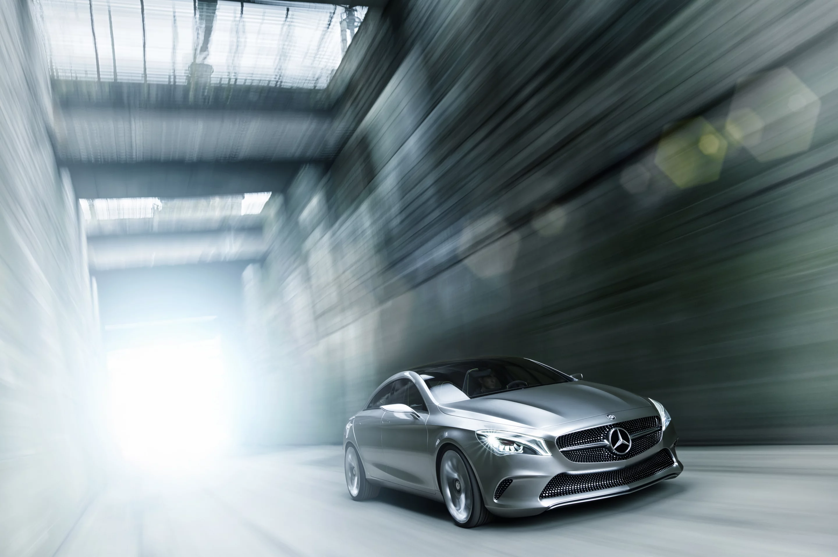The Mercedes Benz Style Coupe Concept is a sporty executive four-door coupé with a two-liter, four-cylinder, turbo-charged petrol engine producing 211 hp and driving through Mercedes' 4MATIC all-wheel drive system.