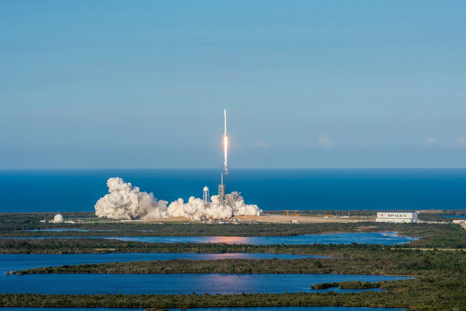 The historic SpaceX SES-10 mission lifts off