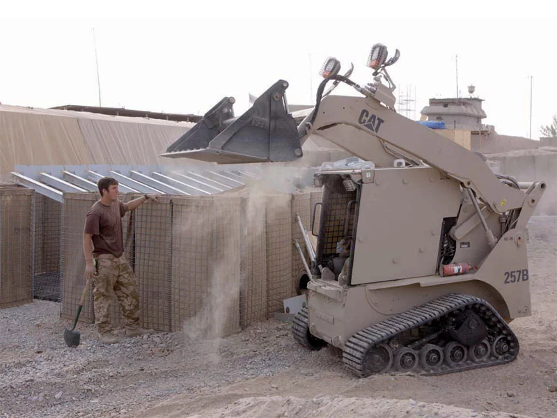 Hesco Bastion walls being constructed in Helmland (Photo: MoD)