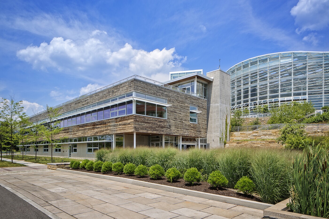 Center for Sustainable Landscapes in Pittsburgh, by The Design Alliance Architects, is designed and built to generate all of its own energy while treating and reusing all water captured on-site