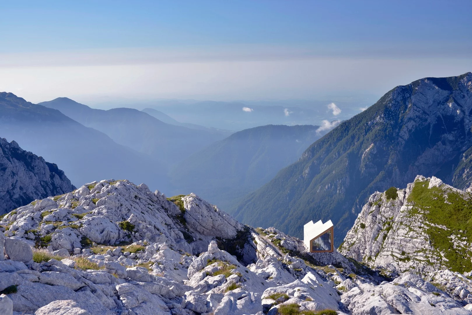 The Alpine Shelter replaces a 50 year old bivouac that had previously been on the site