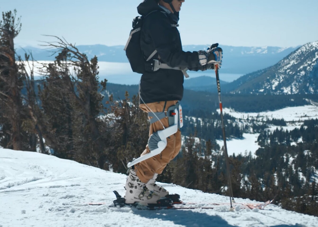 The ultimate aim of the Roam Robotics ski exoskeleton is to give you more time out on the slopes