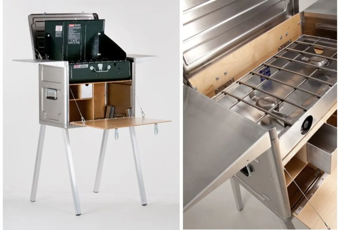 The Field Kitchen is a single unit that combines much of what is needed for cooking on camping trips (Photos: Kanz Outdoors)