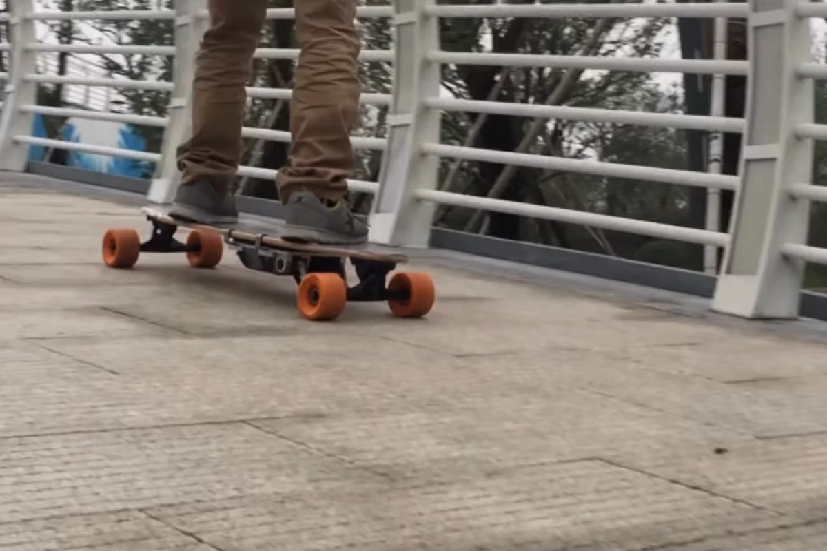 The Sk8-Booster rolls through town