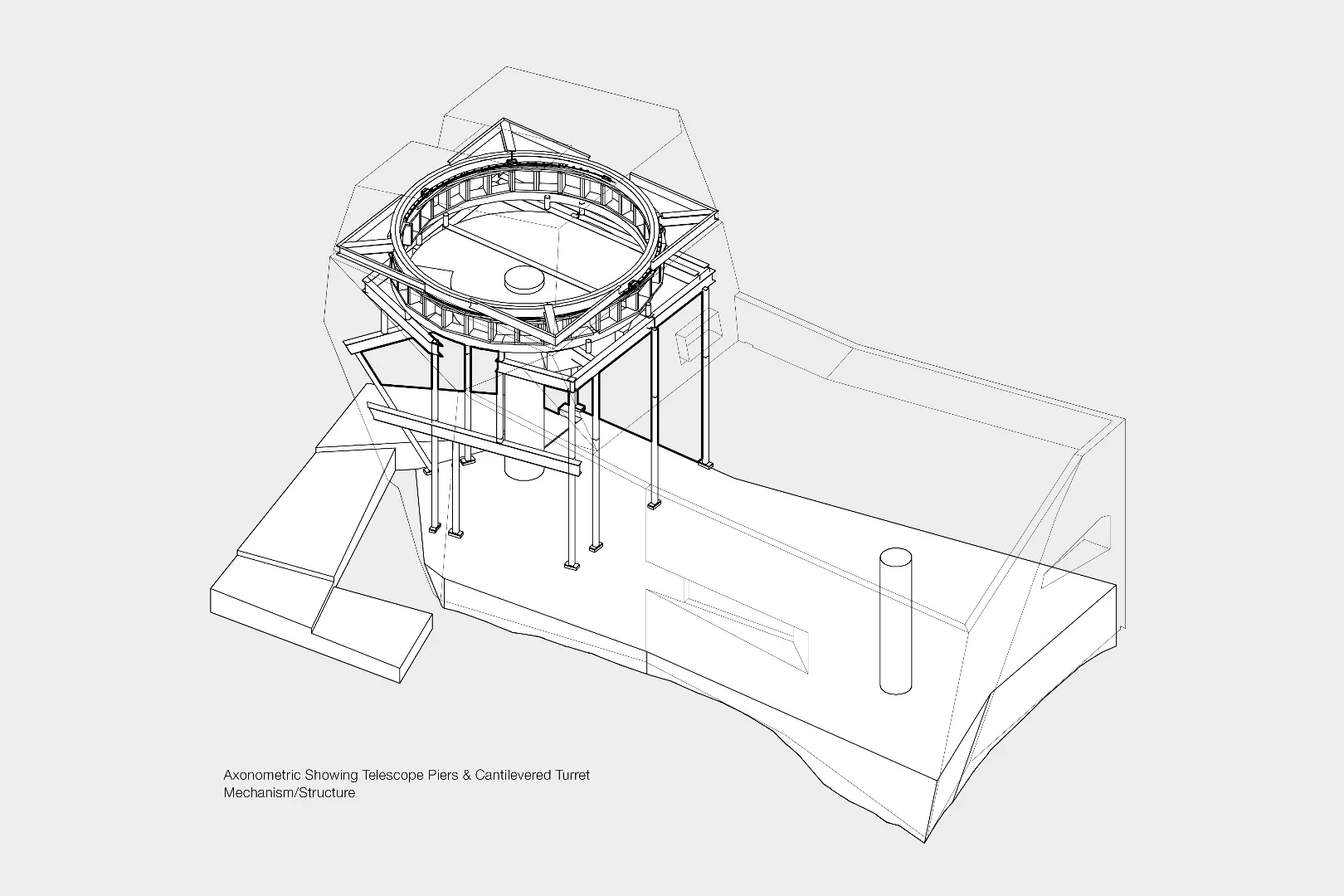 The viewing turret can be rotated by hand