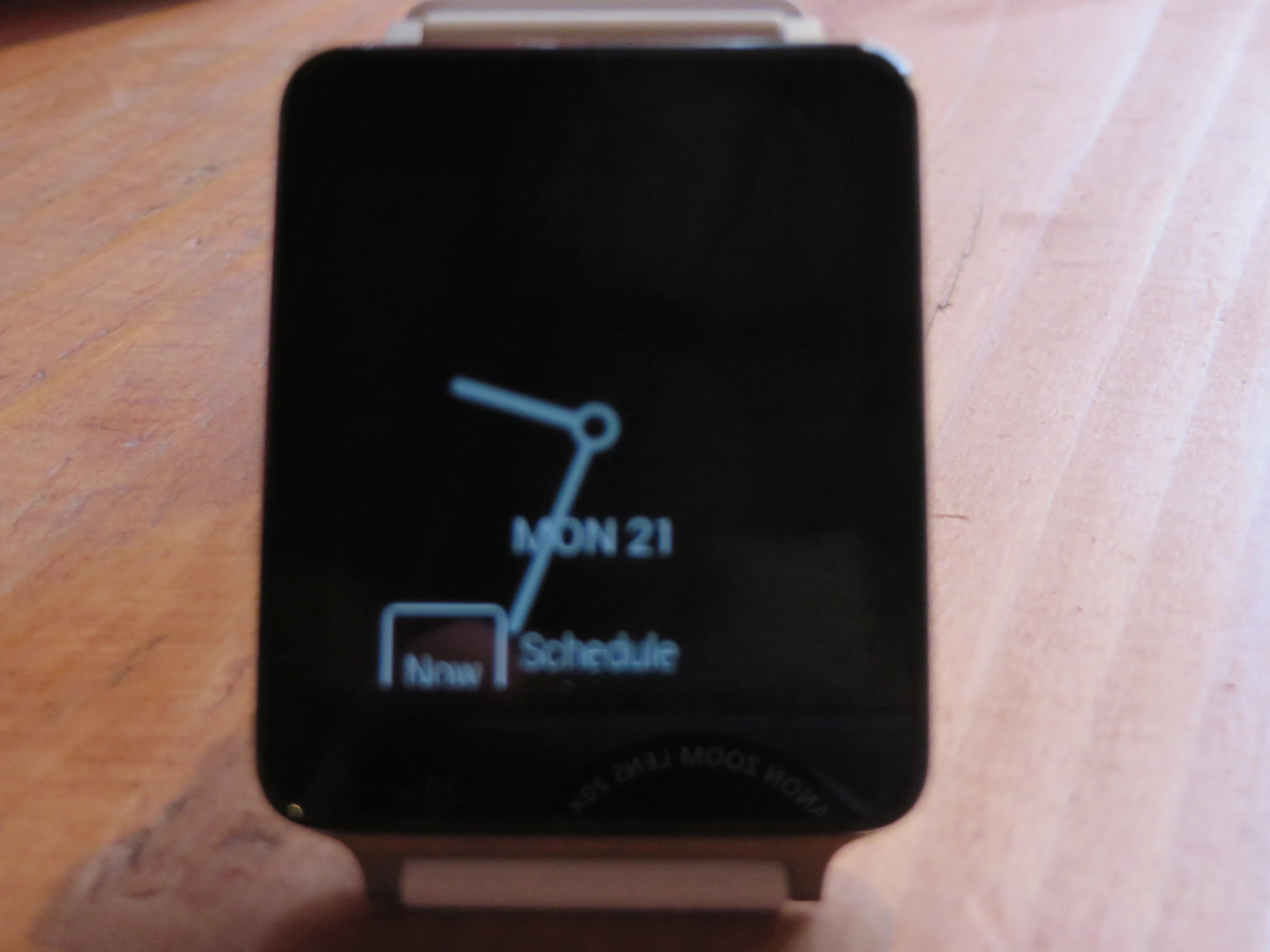 The screen dims automatically or by covering it with a palm for a second