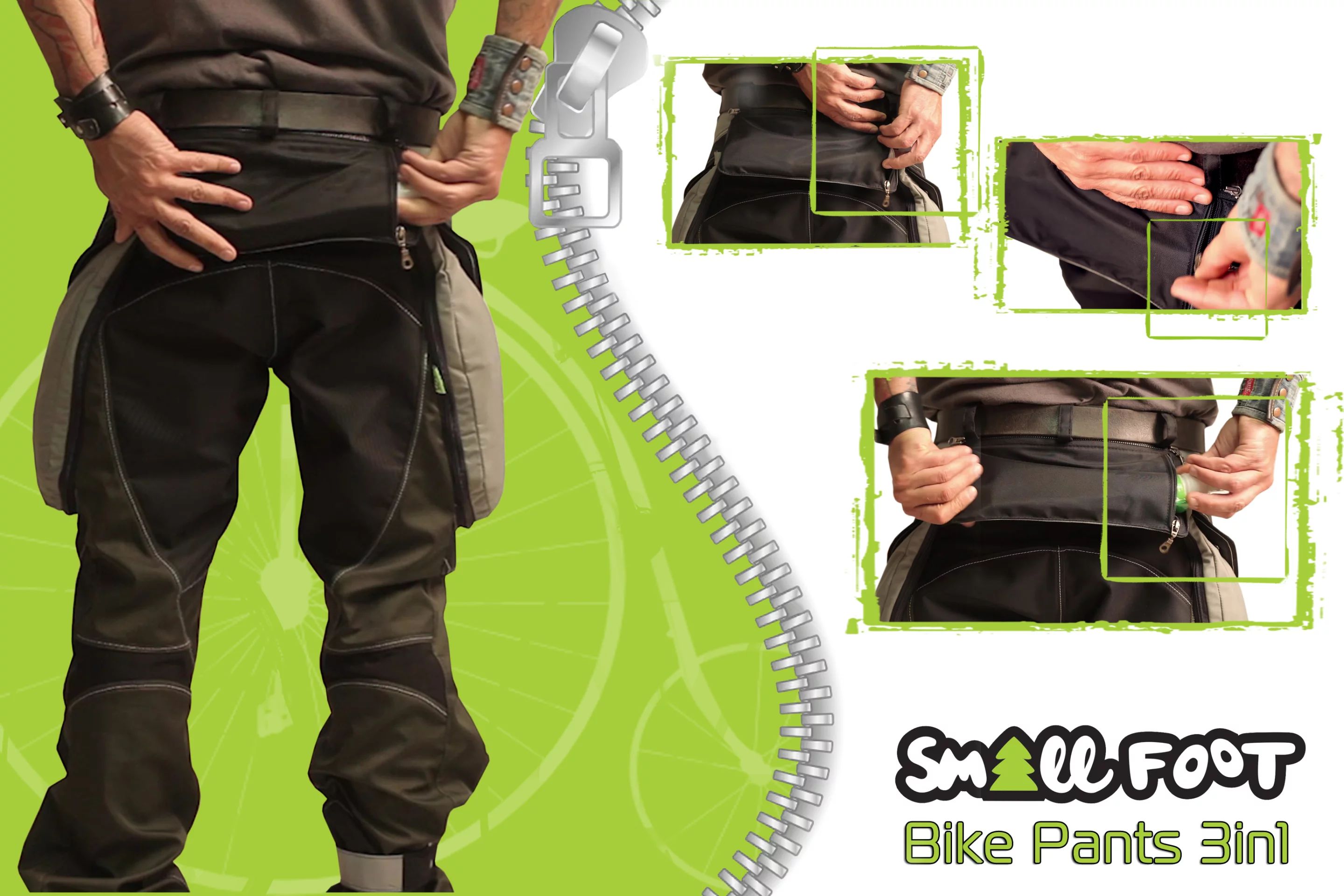 The pockets double as removable pouches