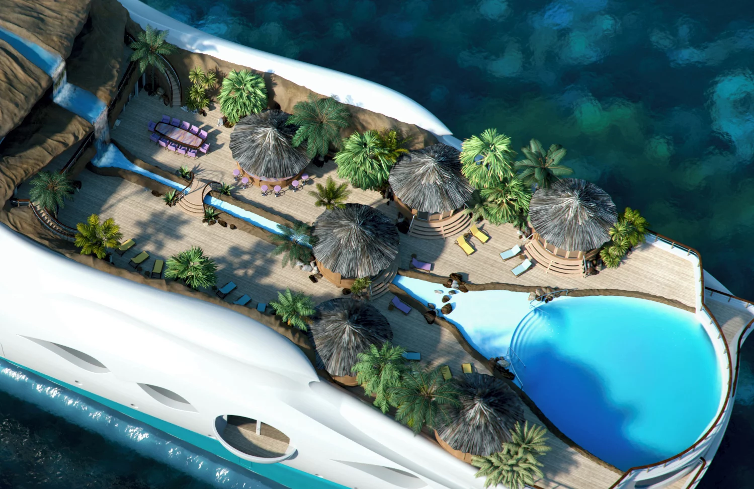 Yacht Island Design's "Tropical Island Paradise"