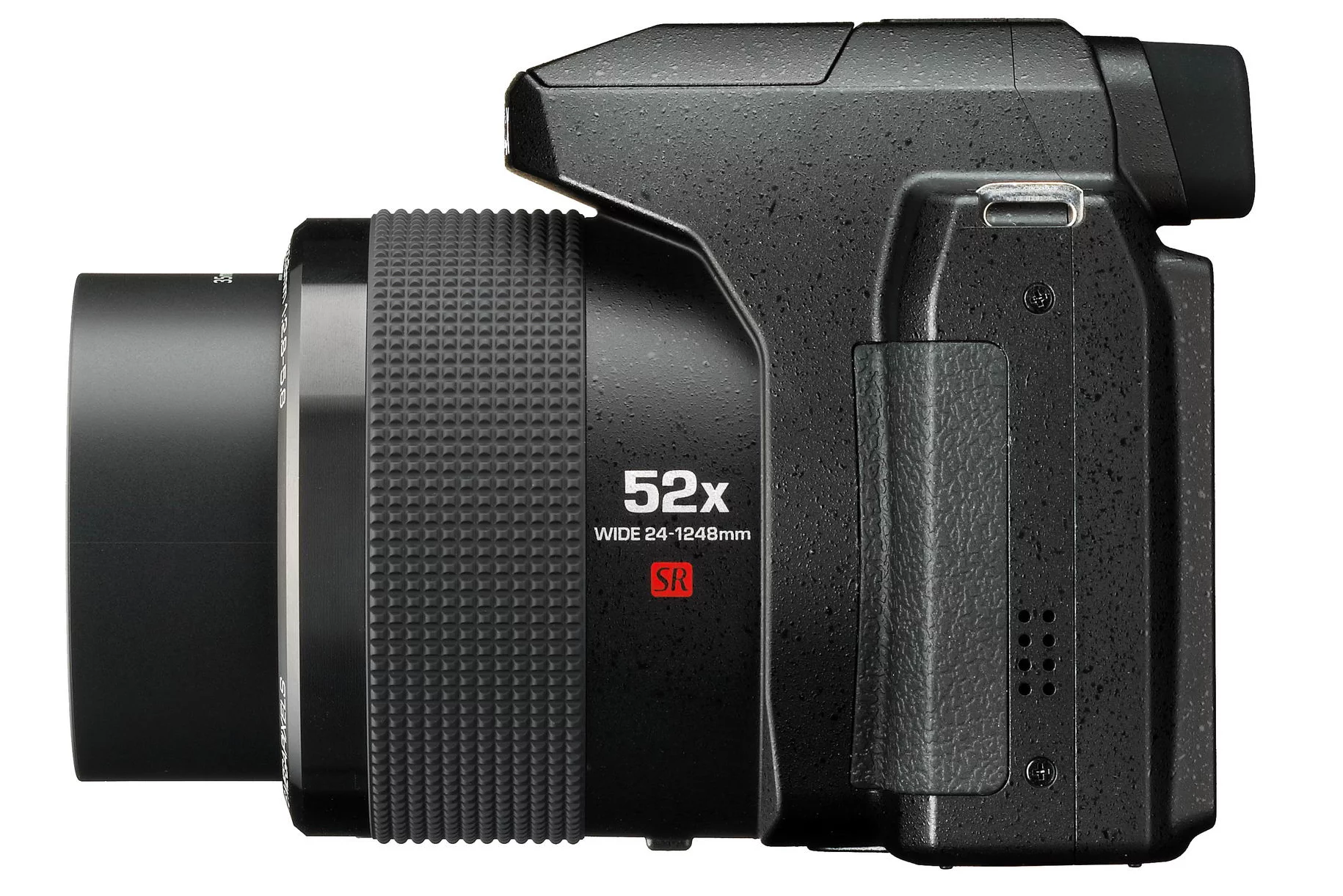 The lens on the Pentax XG-1 gives a 24-1,248-mm equivalent focal length range