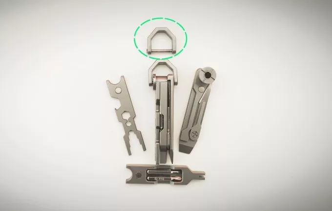 The JOAT assembled (middle) and disassembled into its three individual tool bars
