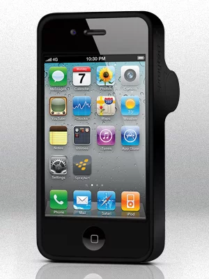The Spraytect works with the iPhone 4 and 4S