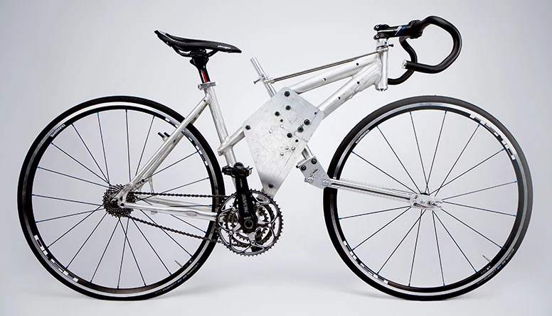 A proof-of-concept bike fabricated to validate the engineering principles of the CERV design