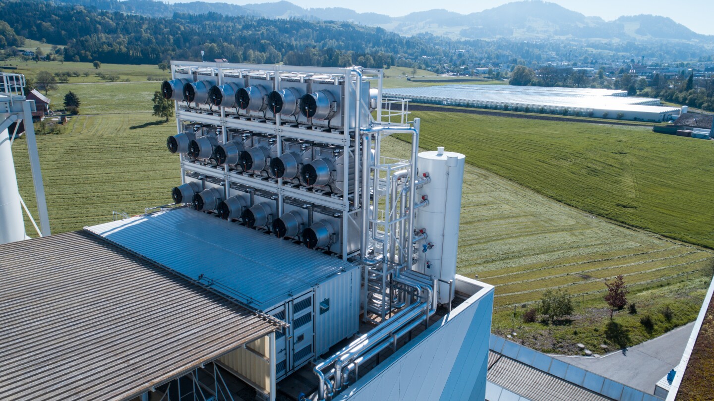 Climeworks' first commercial carbon capture facility in Switzerland