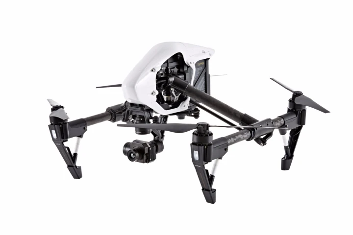 The DJI Zenmuse XT brings thermal imaging capabilities to the Inspire 1 (pictured) and M100 platforms