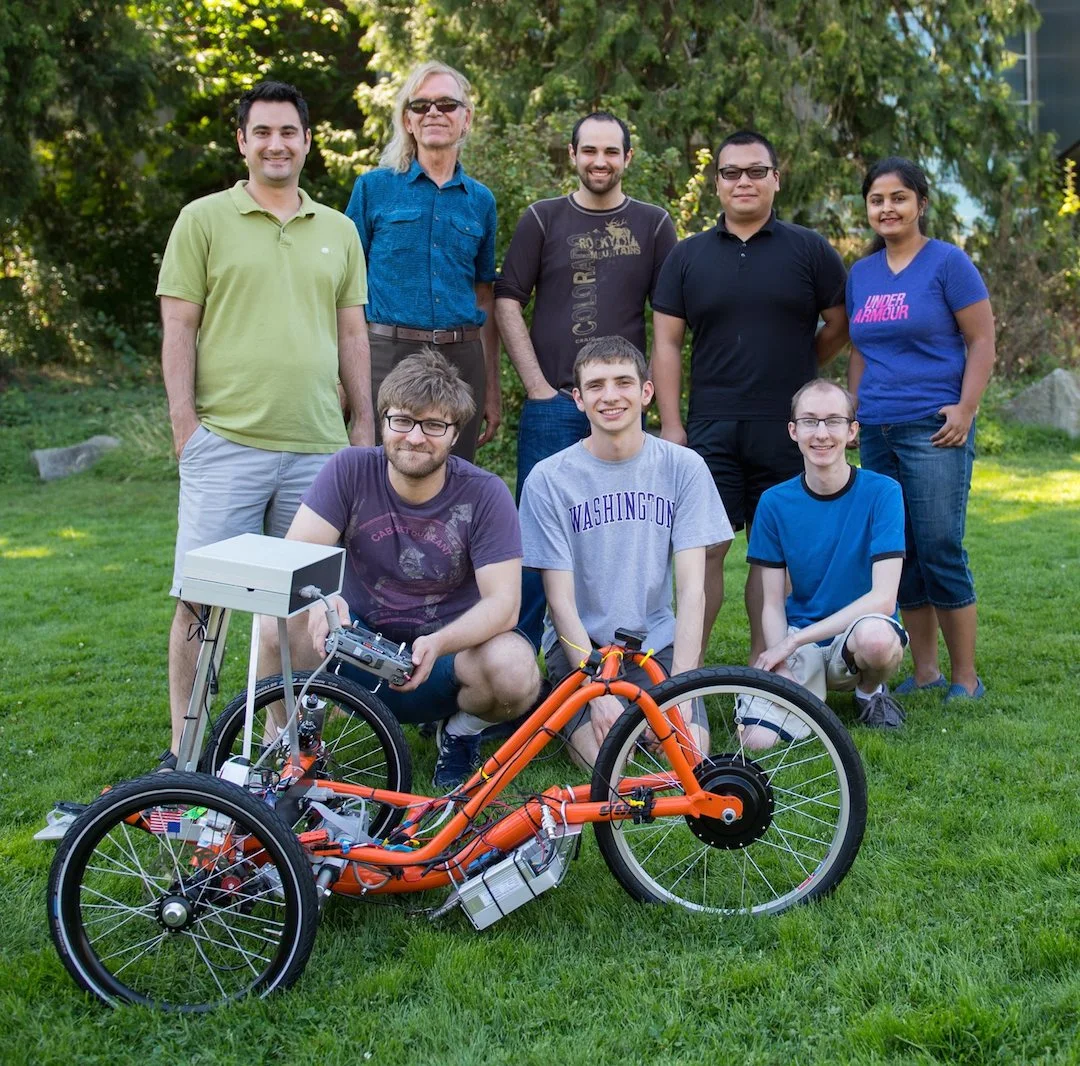 Some of the team behind the project (Front row, from left): Jeremy Bobotek, Dylan Katz, Aaron ConradBack row: Shyawn Karim, Tyler Folsom, Chase Skelton, Pengfei Zhu, Varsha Srivastava