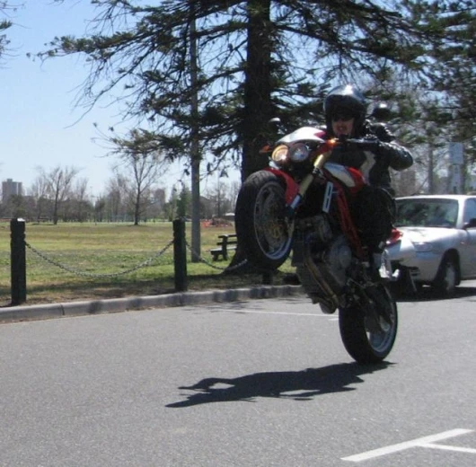 Corsaro wheelies as Corsaro should.
